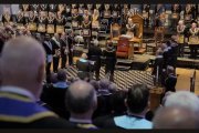 La Gran Logia Unida de Inglaterra celebrando su 300 aniversario.
