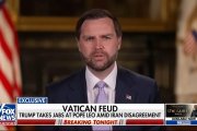 JD Vance en Fox News, en el momento de respaldar la actitud de Trump hacia el Papa por su posición en torno a la guerra en Irán.
