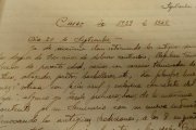 Página de un diario donde se recoge el día a día de la vida en el Seminario de Barcelona