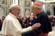 El Papa Francisco con el cardenal Erdo, arzobispo de Budapest
