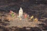 Imagen de la Virgen intacta en la base militar de El Goloso (Madrid)
