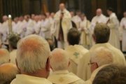 Sacerdotes catalanes durante un encuentro en Vic en 2016 / Foto- Catalunya Religió