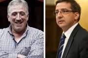 Joseba Asiron (Bildu), a la izquierda de la imagen, es el alcalde de Pamplona, cuyo ayuntamiento ha reprobado al diputado Salvador