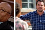 El actor Earl Billings (izquierda) interpreta a Kermit Gosnell; Dean Cain (en la derecha) hace del detective Wood.