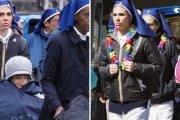 Ilary Blasi, durante su peregrinación a Lourdes como hospitalaria