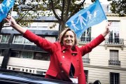Ludovine de la Rochère, en una de las numerosas concentraciones de La Manif pour Tous a favor de la familia y la vida.