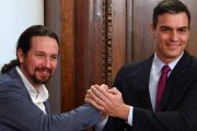 Pablo Iglesias y Pedro Sánchez, líderes de Unidas Podemos Y PSOE, ya han firmado el acuerdo programático