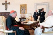 El cardenal Pell fue recibido por el Papa Francisco en octubre de 2020, a la vuelta de sus 400 días de cárcel, tras ser anulada su sentencia que se basaba en un solo testigo-acusador