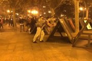 Una imagen de los incidentes del 30 y 31 de octubre en Logroño, que incluyeron  destrozos urbanos y saqueos.