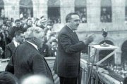 Marcelino Oreja Elósegui, orador apasionado en un mitin, asesinado por socialistas en 1934, dos años antes de la Guerra Civil