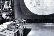 Enrico Medi narró para la RAI como experto la llegada del hombre a la Luna en 1969.