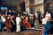 La aparente indiferencia de Poncio Pilatos ante Jesucristo («¿Qué es la verdad?», Jn 18, 38) apunta a la clave de bóveda del cristianismo... y de la aversión que se le tiene. Imagen: «Cristo ante Pilatos» (detalle) de Mihail Muncaksy (1844-1900).