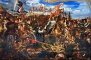 El Rey Juan III Sobieski manda un mensaje al Papa con la noticia de la victoria sobre los turcos, en un cuadro de Jan Matejko (1883) que se conserva en los Museos Vaticanos.