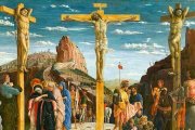 Cristo no murió en la Cruz por «la humanidad», sino por las personas concretas e individualizadas. Porque su amor es personal, el que se identifica con las Tres Personas de la Santísima Trinidad. Cuadro: «Crucifixión» (1460, detalle), de Andrea Mantegna.