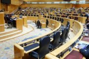 Una sesión del Senado español en febrero de 2021... la Asamblea por la Vida pide a los senadores votar contra la eutanasia