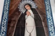 Un mosaico de la Virgen de la Paloma presidirá la fachada de la Iglesia afectada por la explosión el pasado mes de enero.