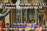 Dar testimonio de Cristo en Cuaresma