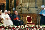 Benedicto XVI, en el acto de El Escorial con los profesores universitarios en 2011.