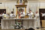 Misas presidida por monseñor Aldo Cavalli el 14 de mayo en la iglesia de San Martín de Tours, en Madrid.