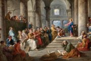 Jesús nos pide ser perfectos, como su Padre. Una petición que esconde más de lo que parece. Imagen: Giovanni Paolo Panini, 'Jesús entre los doctores' (1725). Museo del Prado.