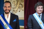 Los presidentes de El Salvador (a la izquierda) y Argentina (a la derecha) ponen freno a esta ideología en sus países: será el fin de las arrobas, los "todes" y las "sargentas" en los documentos oficiales.