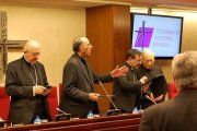 Los obispos Osoro, Omella, Cobo, Rouco y García Magán al empezar la plenaria de marzo