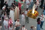 Procesión con el Inmaculado Corazón de María en 2023 en el cerro de los Ángeles