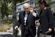Jordi Pujol, durante 23 años presidente de la Generalitat, en el tanatorio de Sant Gervasi a la muerte de su esposa Marta Ferrusola