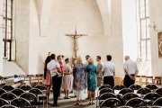 Una ceremonia en la parroquia de Ramintoja, una iglesia evangelizadora en Vilna
