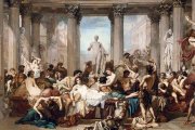 En la Europa de hoy están presentes todos los elementos que determinaron o favorecieron la caída del Imperio Romano. 'Los romanos de la decadencia' de Thomas Couture (1847), Museo d'Orsay, París.