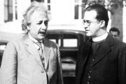 Albert Einstein y el sacerdote y astrónomo George Lemaitre en un encuentro en California en 1933.