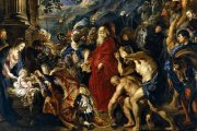 Gracias a la Encarnación, ser hombre se ha convertido en una cosa muy seria, muy honda, muy cálida. 'La adoración de los Reyes Magos' (1609) de Pedro Pablo Rubens. Museo del Prado.