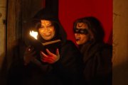Una escena en las calles de Benevento durante el reciente festival de brujas.