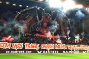 Lucifer, exhibido en el estadio del Kaiserlautern.