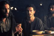 Escena de La Pasión de Jesús en la última cena.