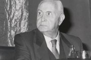 Pedro Laín Entralgo, académico y catedrático de Historia de la Medicina en la Universidad Complutense de Madrid, de la que fue rector entre 1950 y 1956.