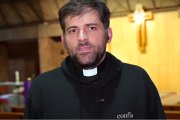 Jordi Doménech, desde la parroquia de San Sebastián, en Nou Barris, Barcelona,