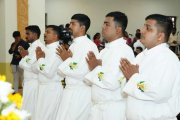 Los nuevos diáconos de la diócesis de Mangalore (India).