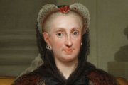 Detalle del retrato de María Amalia de Sajonia por Antonio Rafael Mengs. | Museo Nacional del Prado
