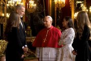 Los Reyes de España con el Papa león XIV en el Palacio Real