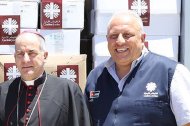 Del Toso, nuncio en Jordania, en 2024, con ayuda de Cáritas y la organización hachemita JHCO para Gaza