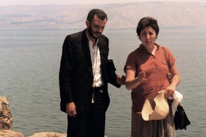 Kiko Argüello y Carmen Hernández durante un viaje a Tierra Santa.