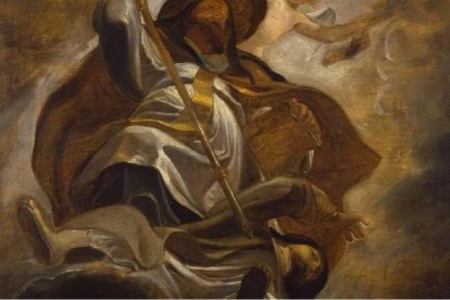 San Atanasio venciendo a la herejía, tal como lo esbozó Pedro Pablo Rubens en 1620