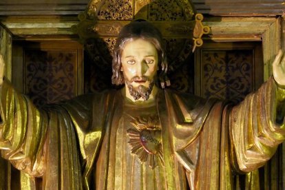Imagen del Sagrado Corazón de Jesús que preside el retablo del Santuario de la Gran Promesa de Valladolid, sede del Congreso 'Cor Iesu, Spes Mundi'.