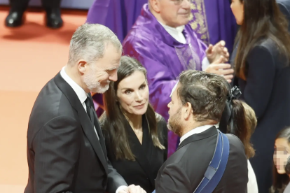 En el funeral de Huelva estuvieron muchas de las víctimas y familiares del accidente.