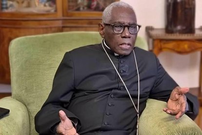 El cardenal Sarah, en una entrevista del 9 octubre de 2025 en Roma.