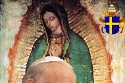 Juan Pablo II, con la Virgen del Tepeyac