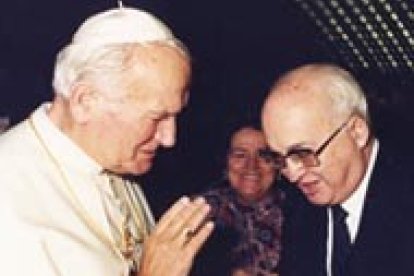 Francisco Canals Vidal con Juan Pablo II.