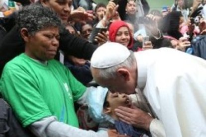 El Papa Francisco en su visita a la favela Varginha en Río de Janeiro el pasado mes de julio