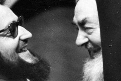 El Padre Pío con el Padre Eusebio Notte, uno de sus más fieles amigos.